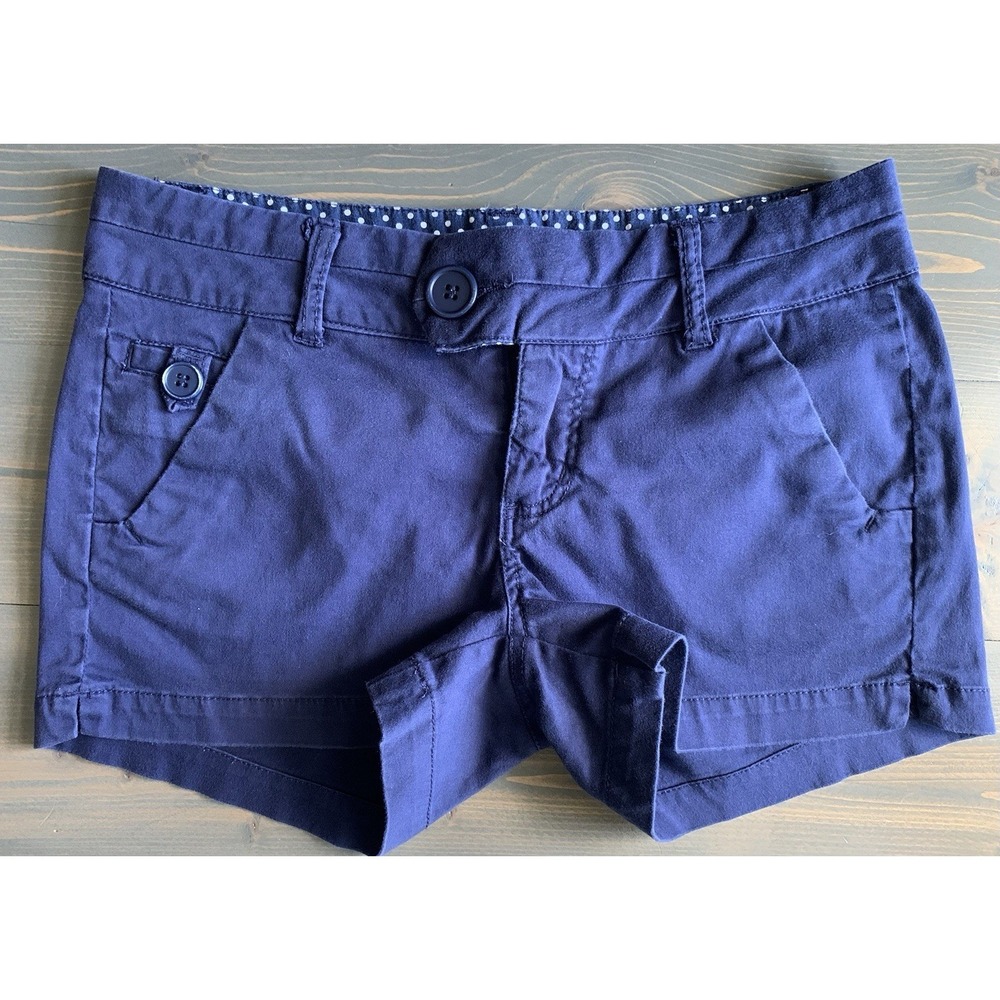 FreeStyle Y2K Cargo Chino‎ Shorts Womens 5 Navy Low Rise Grunge Preppy Utility